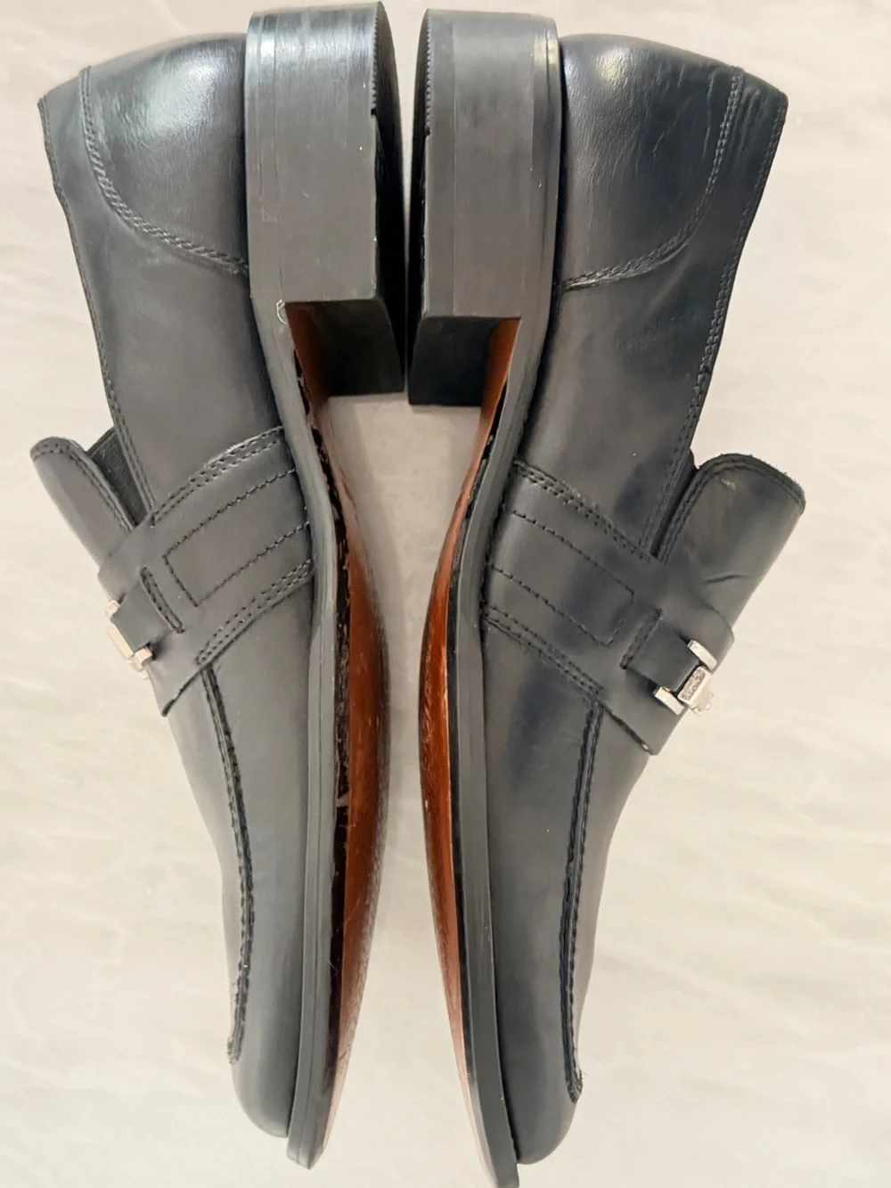 Kenneth Cole Reaction Leather Bit Loafers Men’s 10M Black Slip On Dress Shoes